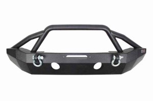 Jeep Wrangler Unlimited JKU Front Bumper - Fishbone Offroad - Full Width Winch - Black Powdercoat - `07-`18